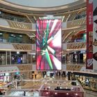큰 건물 유리창 벽 광고물 HD 높은 광도 LED 투명한 전시 화면 3.9mm