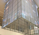 보석을 위해 거치되는 투명한 지도된 스크린 P3.91 1000mm*500mm/1000mm*1000mm 유리제 창