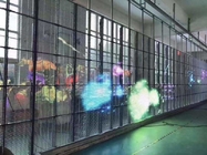 투명한 실내 투명한 LED 디스플레이 풀 컬러 주도하는 광고하는 스크린 벽 P3.91