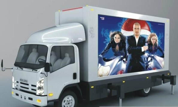 P6 옥외 디지털 방식으로 게시판 광고를 위한 이동할 수 있는 트럭 발광 다이오드 표시