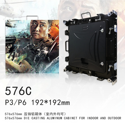 P3 실내 임대는 알루미늄 내각 4K 결의안 IP43을 던지는 화면 다이를 이끌었습니다