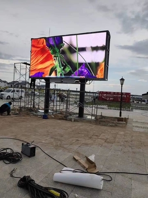 P4.81 외관 Solid Mounted Full Colour Steel Cabinet LED 렌터 백 유지보수