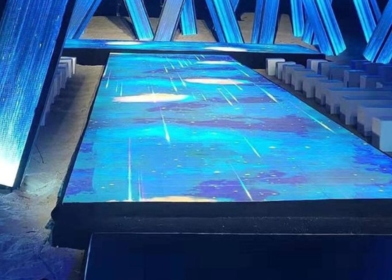 중국 SMD3535 사운드 액티브 DJ LED 디스코 댄스 플로어 따뜻한 흰색 빔 패널