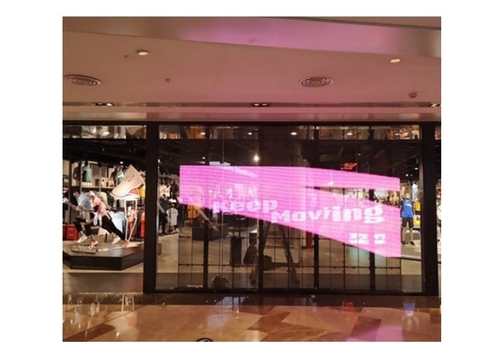 맑은 투명한 LED 비디오 벽 P3.91 실내 Led Mesh 커튼 사이니지 디스플레이 LED 화면