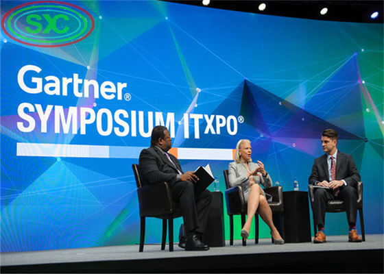 안정적이고 내구성 있는 100000시간 MTBF 1920Hz 갱신 속도와 함께 실내 풀 컬러 LED 디스플레이