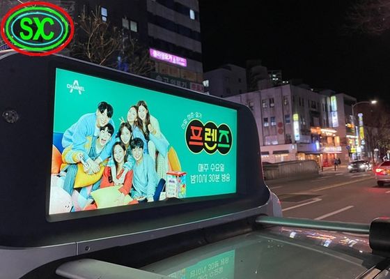야외 풀 컬러 더블 사이드 택시 P5 광고 LED 디스플레이 자동차 지붕 표지판 방수