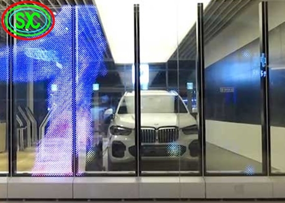 LED 투명 화면 높은 밝기 풀 컬러 투명 벽 32768점/평방 미터 대여