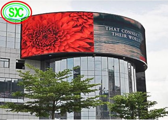 P10 야외 주도하는 화면, 방수 IP65는 비디오 월을 굽혔습니다