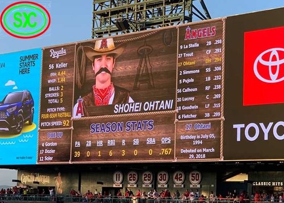 P10 SMD LED 경기장 디스플레이 IP65 방수 5000cd/m2 밝기