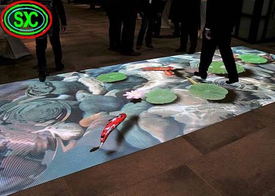 휴대용 4.81mm LED 댄스 플로어 패널 SMD3535 풀 컬러 비디오 월