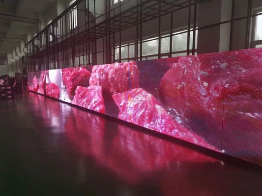 실내 전체 컬러 LED 디스플레이 500x500mm 캐비닛 크기 3 in 1 SMD 2121 LED 타입 및 실내용 전면 후방 침입 보호