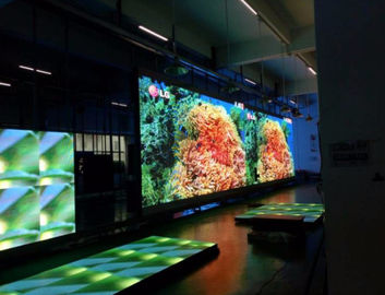 실내 P6.25 LED 댄스 플로어 인터랙티브 휴대용 3D 효과 25600 픽셀 휴대용 LED 댄스 플로어