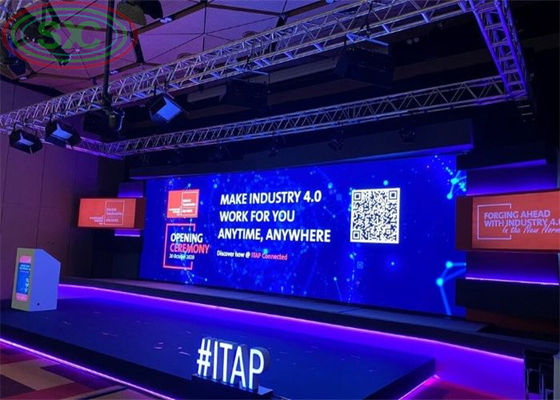 실내외 P5 풀 컬러 LED 비디오 월 5mm 픽셀 피치 1500cd/M2 밝기