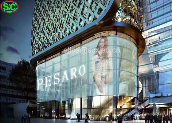 P10.42 투명한 유리는 와이파이 체계, 800w 힘을 가진 창을 위한 스크린을 지도했습니다