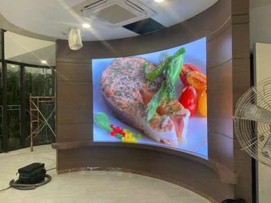 640x640mm p1.8 p2.5 실내 풀 컬러 LED 디스플레이 패널 다이 가스팅 알루미늄 캐비닛