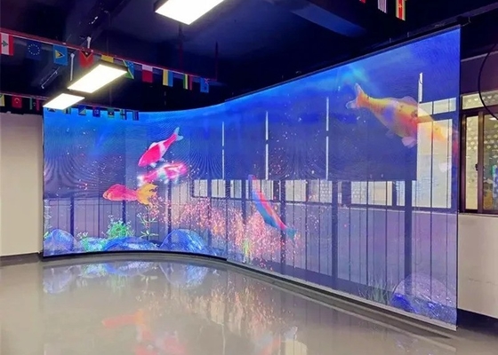 매우 안정적인 실내 투명 LED 투명 화면