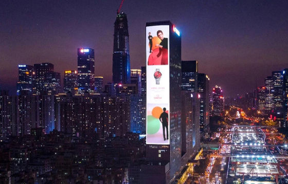 고정 P6 야외 전색 LED 디스플레이 철 캐비닛 3 년 보증