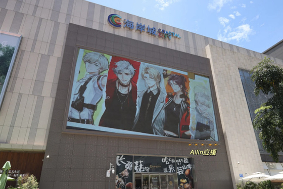 P6 외관 Solid Mounted Full Colour Steel Cabinet LED 사이니지 뒷쪽 유지보수