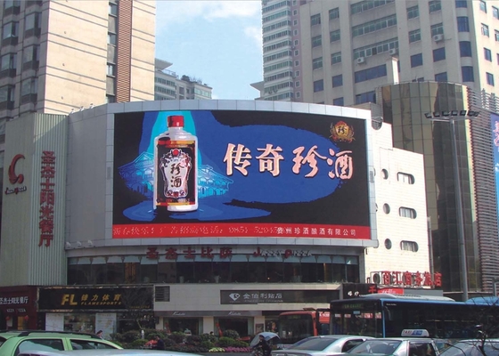 다이 캐스트 알루미늄 스크린 임대 / 고정 설치 대형 야외 풀 컬러 LED 디스플레이, P20 가벼운 LED 패널