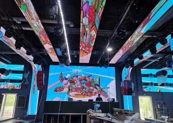 실내/외부 HD 렌터 스크린 커스터마이징 가능한 풀 컬러 스테이지 배경 LED 스크린 P5 넓은 시각 각도