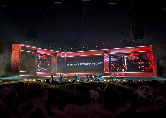 대형 다이 캐스트 알루미늄 / 임대 이벤트 광고 P5 스테이지 LED 화면 비디오 패널, 야외 IP65