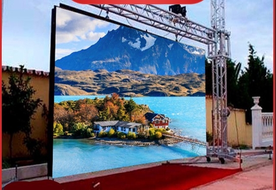 HD RGB 임대 LED 디스플레이 P4 야외 비디오 고해상도 IP65 노바 시스템