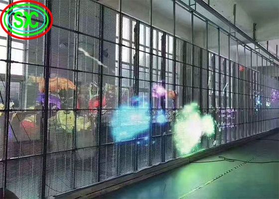 실내 전체 색상 높은 밝기 투명한 LED 화면 임대 G3.91 - G7.8125 COB