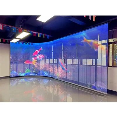 좋은 가격 1R1G1B 투명한 LED 스크린 포스터 커튼 전시 풀 컬러 보장 3 년 온라인으로