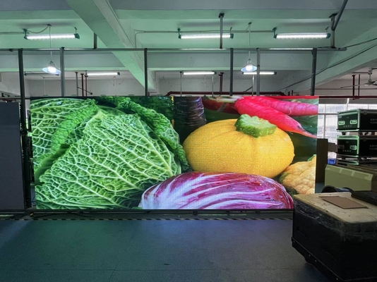 256mm x 128mm 모듈 크기 HD SMD2121 및 다이 캐스팅 알루미늄 소재로 된 풀 컬러 실내 LED 화면