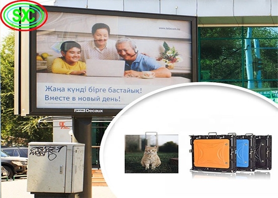P6 방수화물 캐비닛 LED 렌터 스크린 SMD3535 야외 고정 사용 3 년 보증