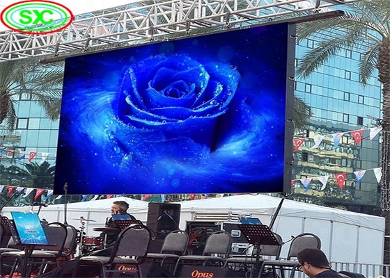 P4 야외 풀 컬러 하닝 LED 스크린 표준 다이 주름 알루미늄 캐비닛