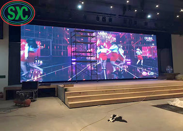 HD P4 실내 풀 컬러 LED 디스플레이 철강 캐비닛 고정 사용