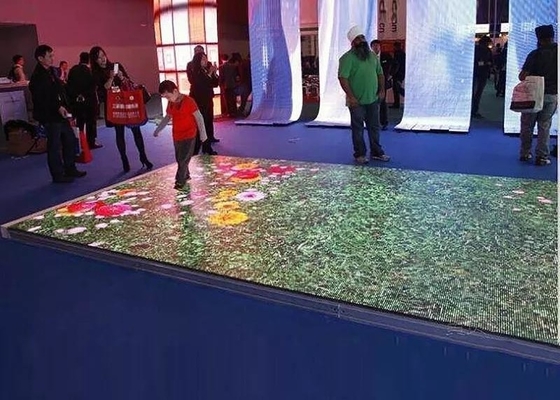 P4.81 SMD3535 사운드 액티브 DJ 터치 LED 디스코 댄스 플로어 따뜻한 흰색 빔 패널