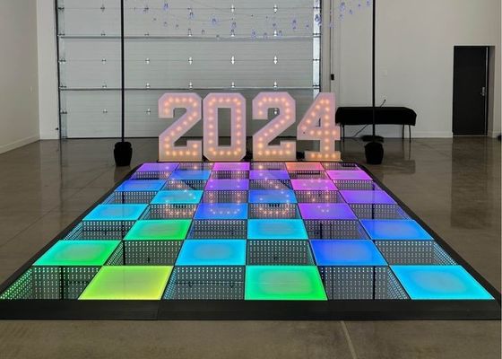 좋은 가격 P3.91 실내 전색 LED 조명 댄스 플로어 250*250mm LED 모듈 65410점/평방미터 온라인으로