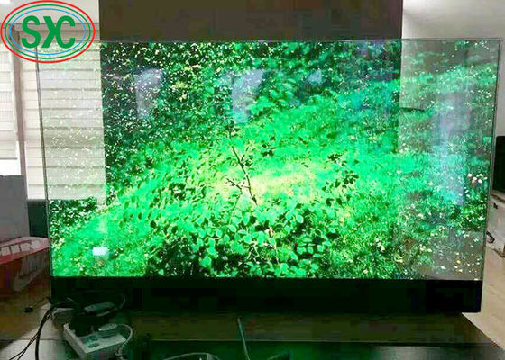고주사율 투명 LED 풀 컬러 500x1000mm 캐비닛 투명 LED 스크린