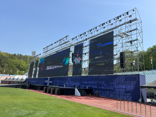 P3.91 실내 LED 디스플레이 다이 캐스트 알루미늄 스크린 디스플레이 HD 풀 컬러 스테이지 500x1000 캐비닛
