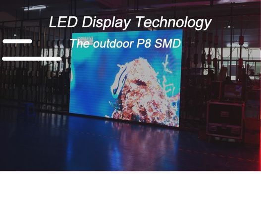 좋은 가격 고해상 IP65 P8 옥외 풀 컬러 발광 다이오드 표시 풀 컬러 SMD3535 1/4 검사 온라인으로