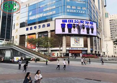 고정 P6 야외 전색 LED 디스플레이 철 캐비닛 3 년 보증