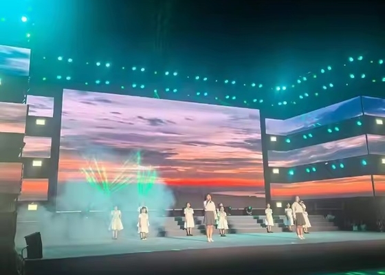 소음 없는 초 얇은 벽 실내 야외 P4 임대 LED 디스플레이 광고 3 년 보증