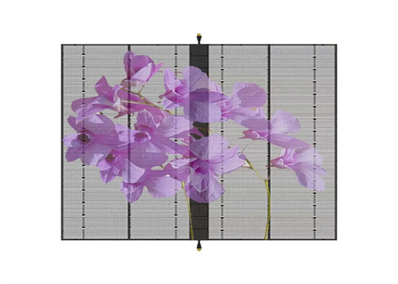 쇼핑몰 야외 풀 컬러 방수 P3.91-7.82 Mesh 투명 LED 화면