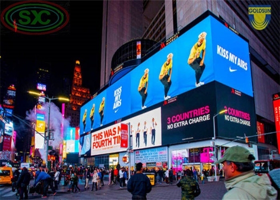 야외 풀 컬러 5000cd/m2 밝기 960*960mm 캐비닛 P8 LED 광고 게시판