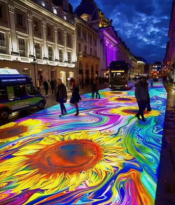 SMD3535 LED 댄스 플로어 패널 4.81mm 픽셀 IP65 방수