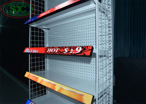 Full Color P1.875 LED Shelf Screen 900x60mm 800cd/sqm Indoor Display