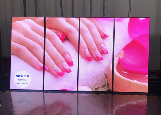4K 무선 실내 바닥 서있는 포스터 LED 디스플레이 P2.5 LED 표지판 이동