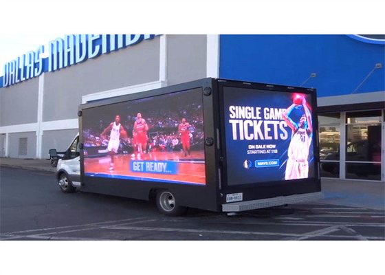 Texts Display Mobile Truck LED Display IP65 Iron Or Aluminum Cabinet for On-The-Go Advertising