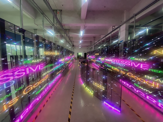웨이퍼 칩 투명 LED 패널, 높은 가시성 투명 LED 화면
