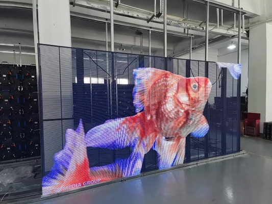 LED 투명 화면 평균 고장 없이 1000시간 캐비닛 무게 6.2kg 투명 LED 화면