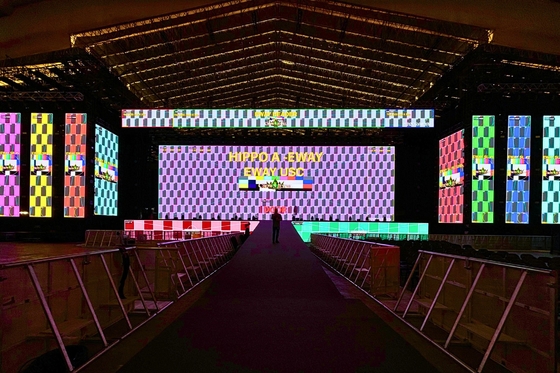 P3.91 야외 대여 다이 캐스트 알루미늄 RGB LED 디스플레이 LED 벽 NOVA 시스템