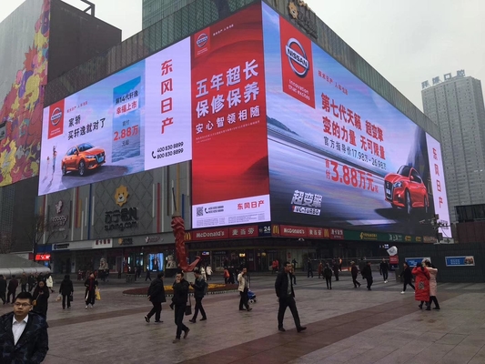 렌터 풀 컬러 LED 디스플레이 도로 옆 디지털 사이니지 P10 LED 꼬리 스크린