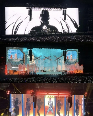 야외 전색 LED 디스플레이, 유연하고 고화질, 방수 및 지연이 없습니다.